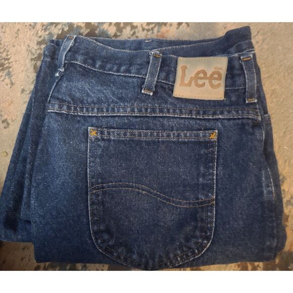 Lee Men's Dungarees Regular Fit Straight Leg 100%‎ Cotton Blue Denim 40 x 34 EUC - Picture 1 of 8